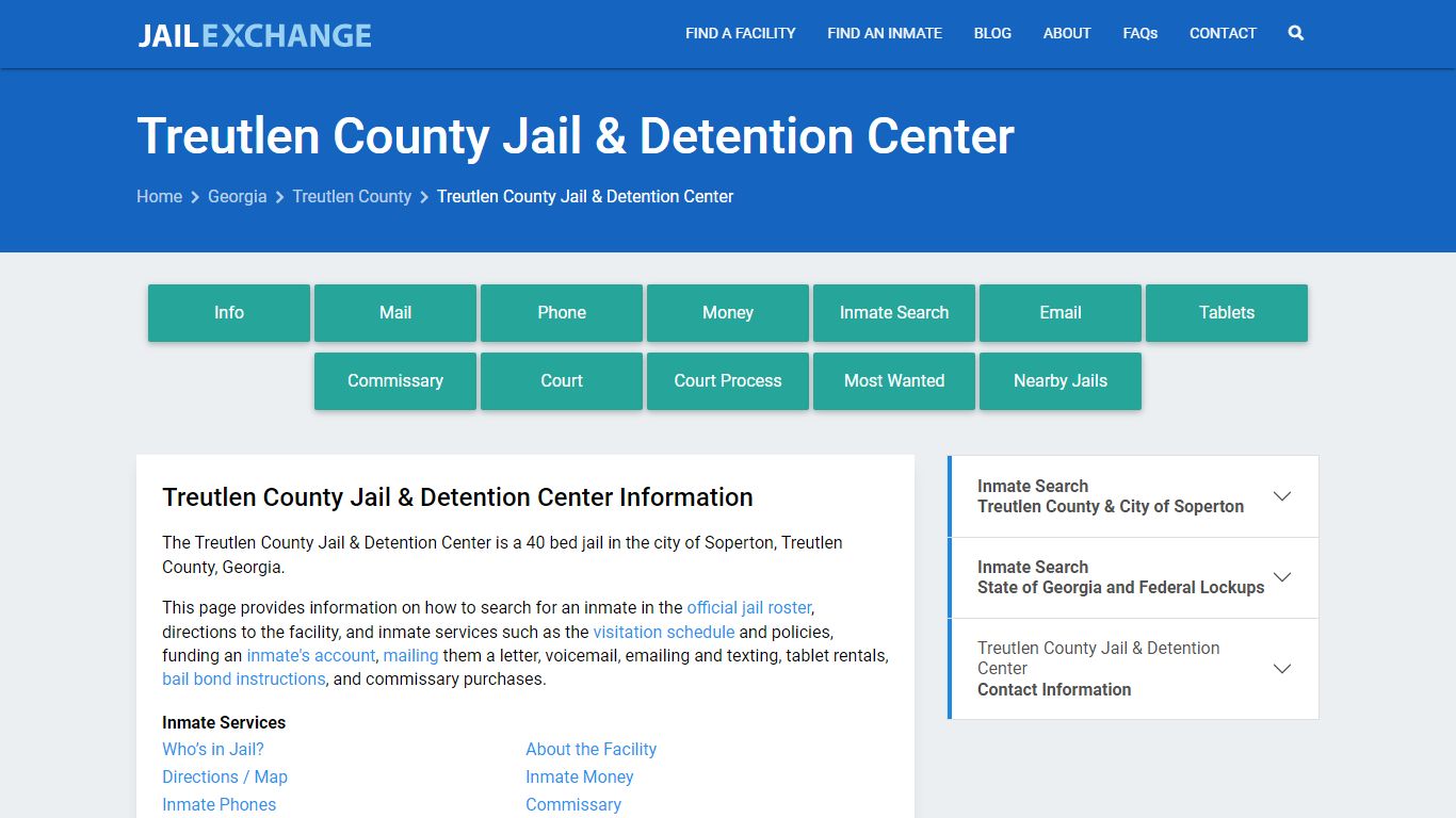 Treutlen County Jail & Detention Center - Jail Exchange
