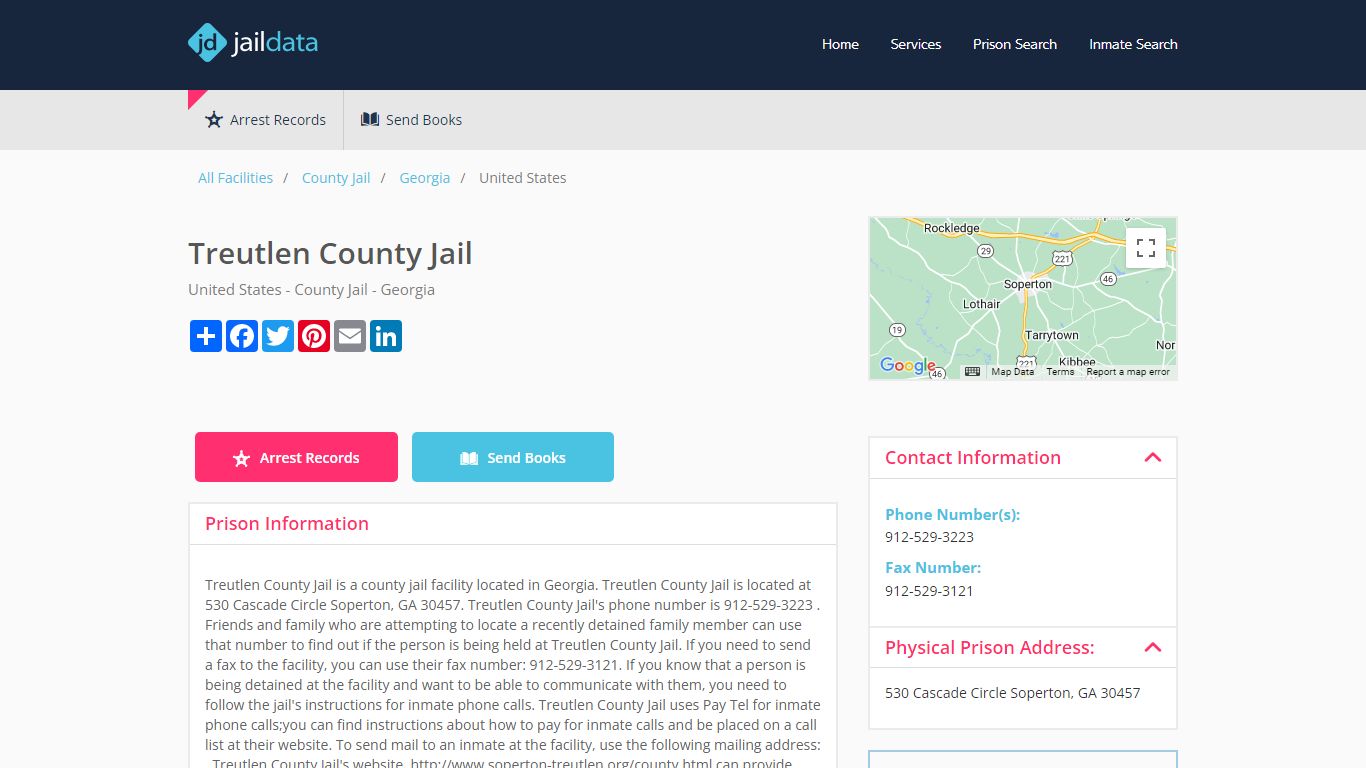 Treutlen County Jail Inmate Search and Prisoner Info - Treutlen County, GA